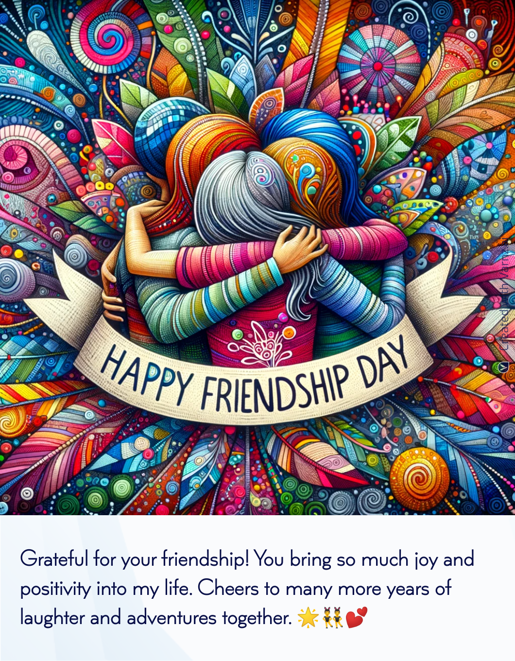 happy friendship greeting card