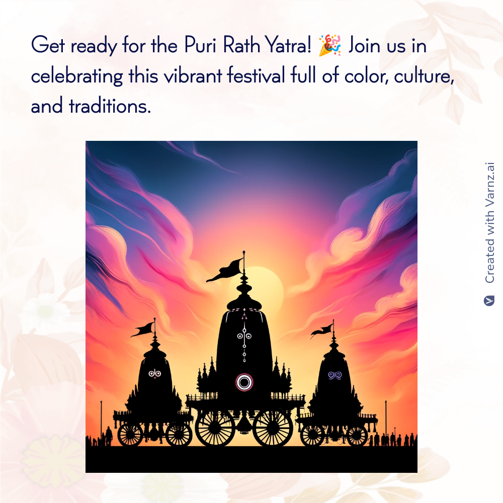 puri rath yatra greeting card