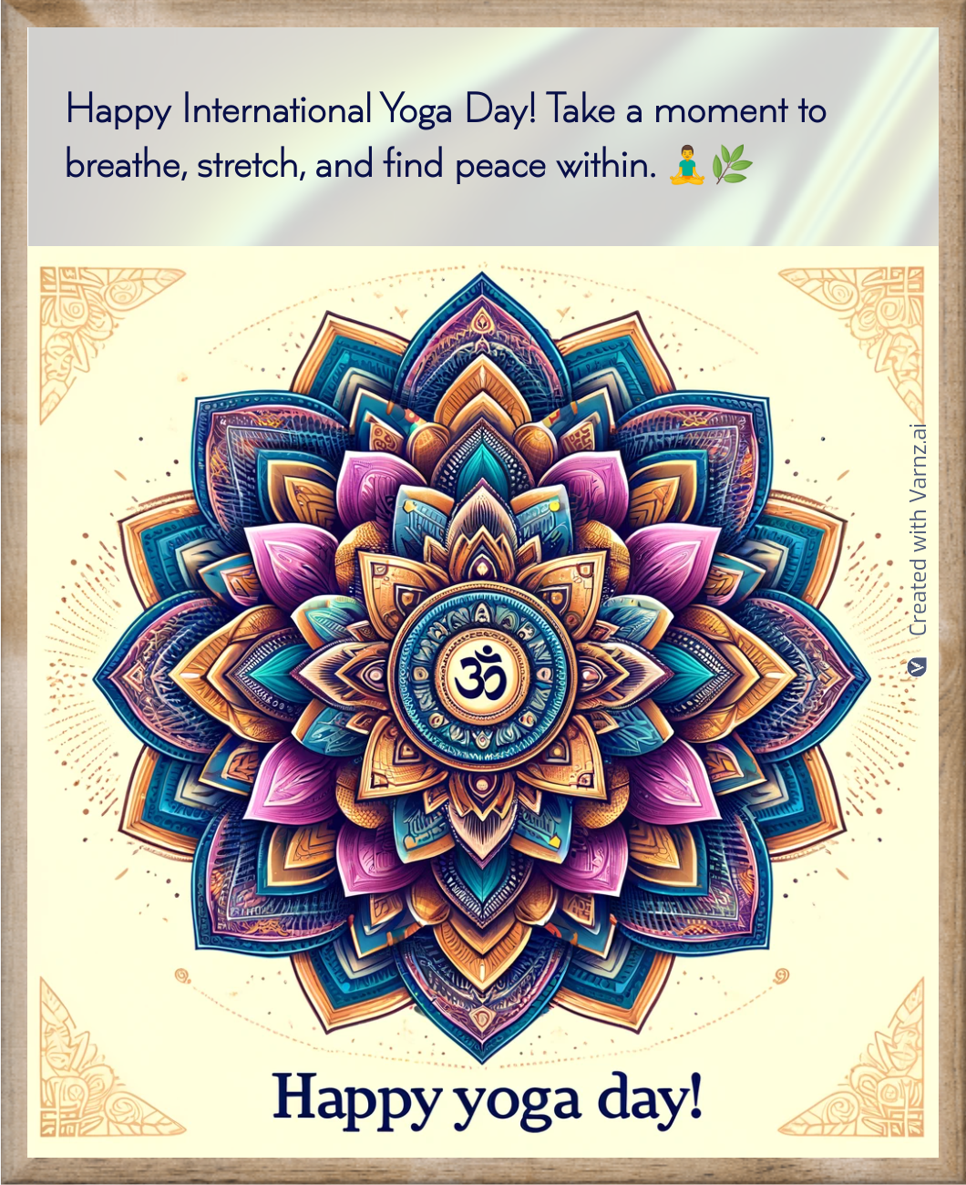 happy international yoga day card