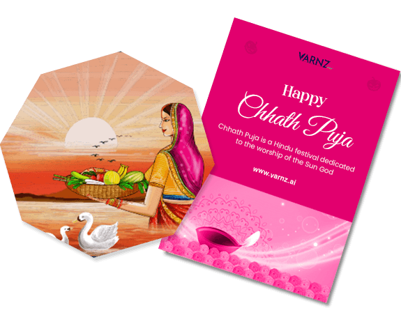 ai generated chhath puja greeting card