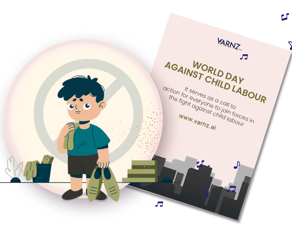 ai generated world day against child labour greeting cards