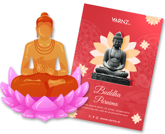 ai generated buddha purnima greeting cards