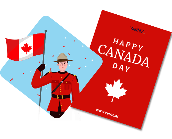 ai generated canada day greeting card