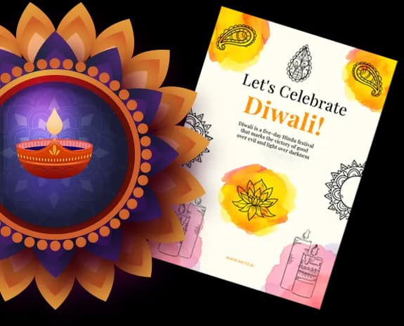AI Generated Diwali Greeting Cards