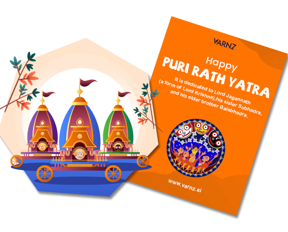ai generated puri rath yatra greeting cards