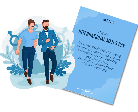 ai generated international men's day greeting cards