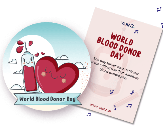 ai generated world blood donor day greeting cards