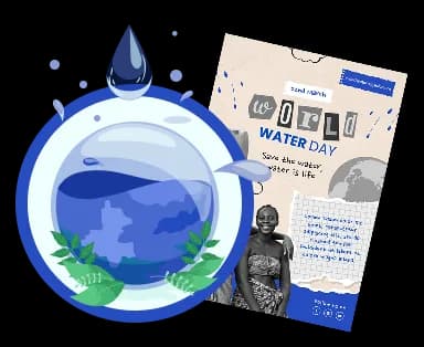 AI Generated World Water Day Greeting Cards