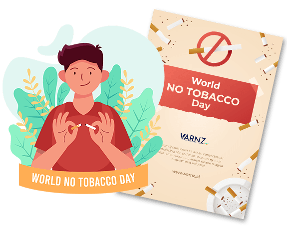 ai generated world no tobacco day greeting cards