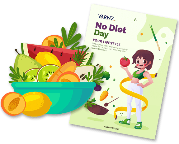 ai generated international no diet day greeting cards