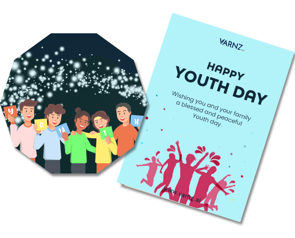 ai generated youth day greeting card