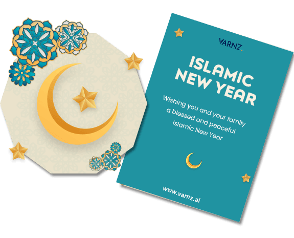 ai generated islamic new year greeting card