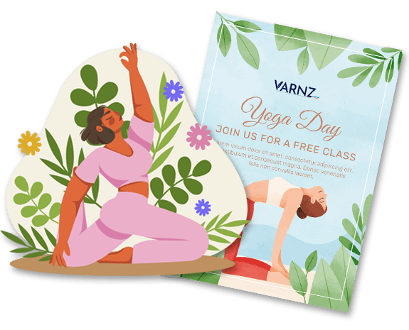 ai generated yoga day greeting cards