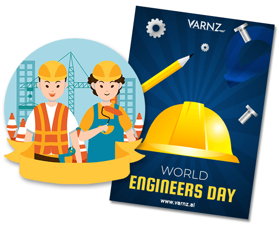 ai generated engineer's day greeting cards