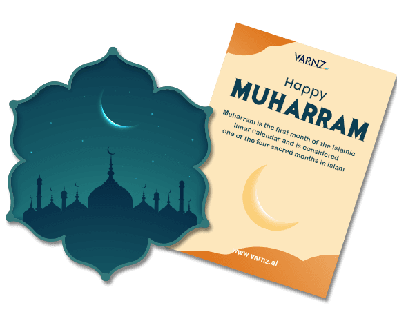 ai generated muharram greeting card