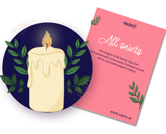 ai generated all saints day greeting card