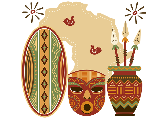 ai generated africa day greeting card